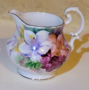 Vintage Rossetti Hand Painted Floral Porcelain Miniature Pitcher Occupied Japan